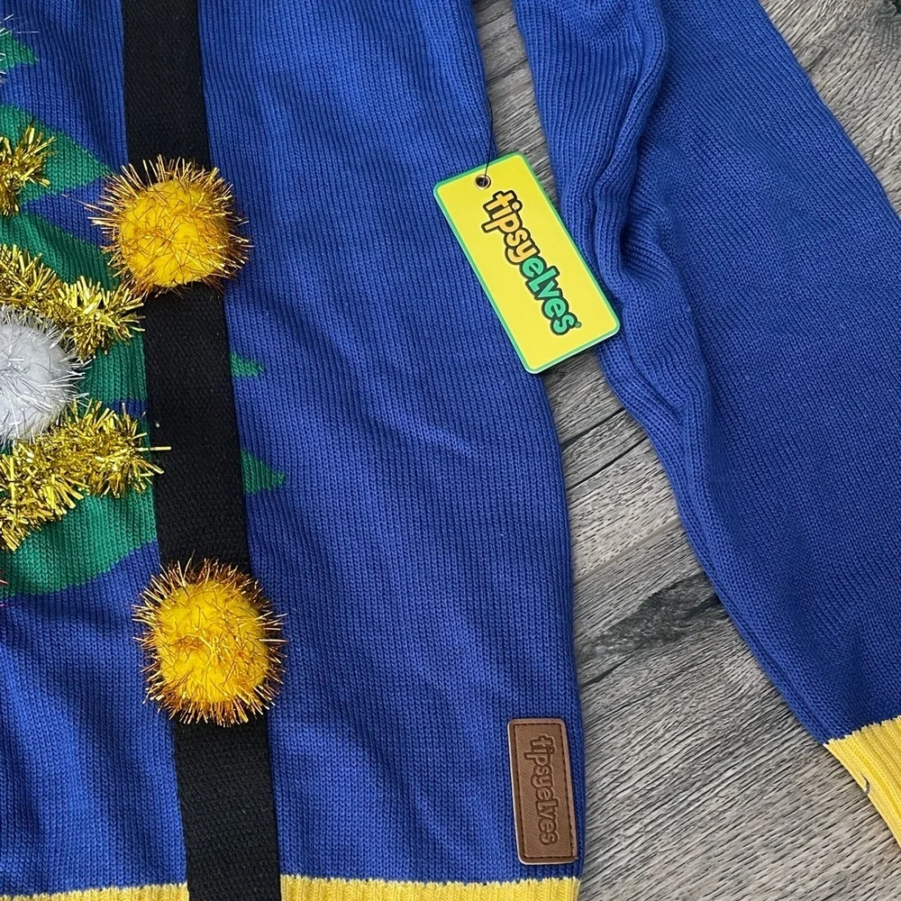 Tipsy Elves Blue Christmas Tree Sweater